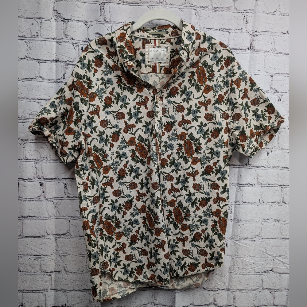 Floral Print Men's Shirt